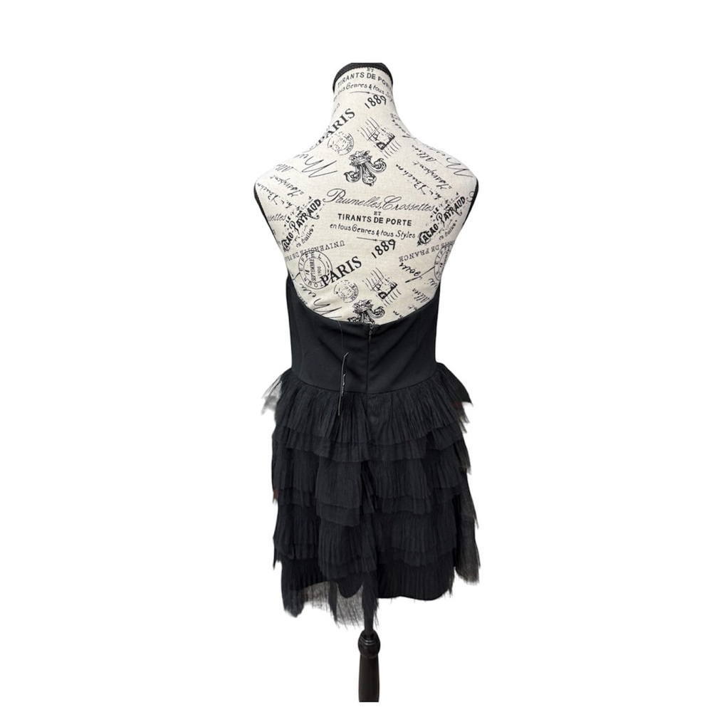 Lulus Black Strapless Tiered Tulle Mini Dress - Picture 7 of 12